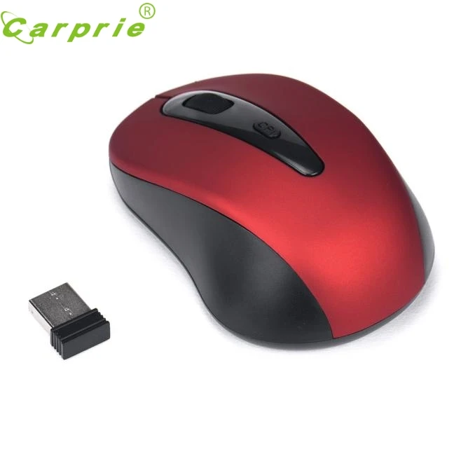 

CARPRIE 2.4GHz Wireless Mouse 3 Keys USB Optical Scroll Cordless Mouse for Tablet Laptop Computer Finest 90x64x40 mm 2000 DPI #A