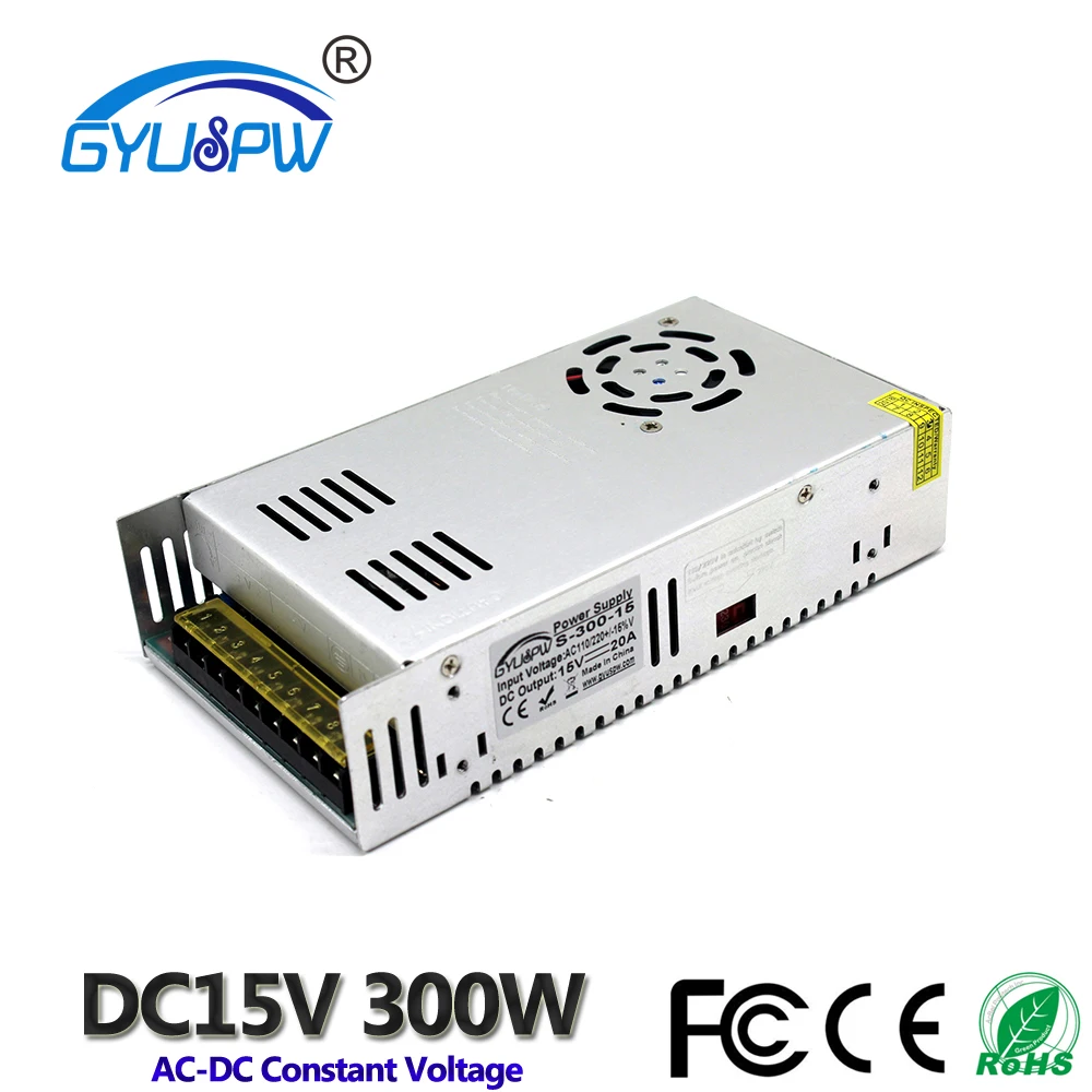Одиночный выход 15v блок питания трансформатор 220V 110V AC к DC15V адаптер переключение