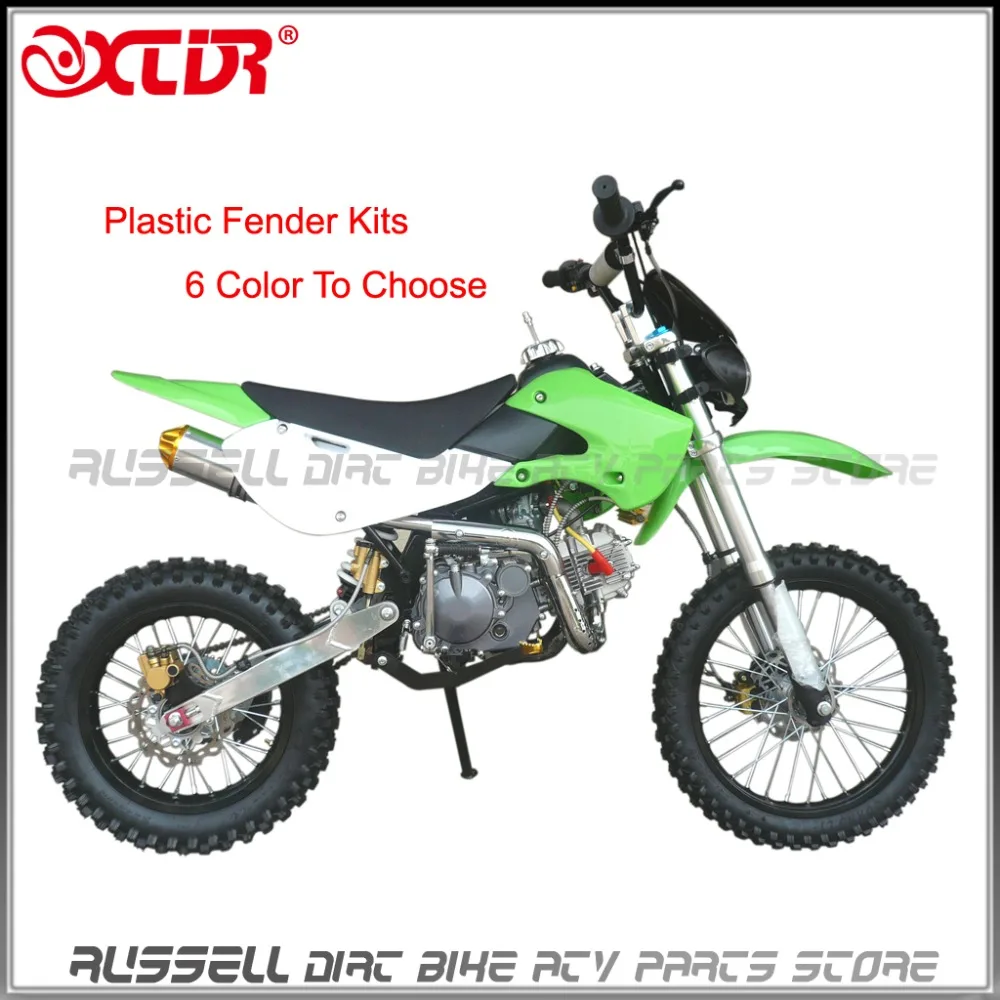 KLX110 Style Dirt bike plastic Fenders Mudguard kits Mugard & Plastic Covers FOR KX65 KLX110 DRZ110 Accessories