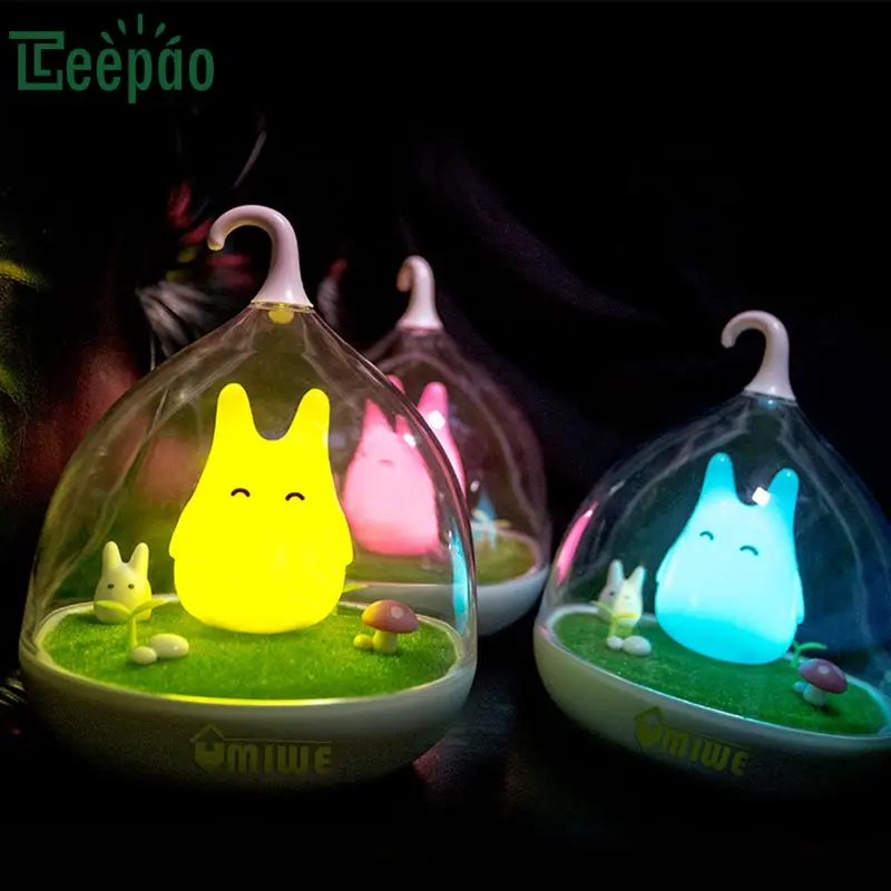 

Teepao Micro Landscape Night Light USB Charging LED Touch Sener Fantasy Elf Night Light Can be Hung Kids Desk Lamp Fall asleep