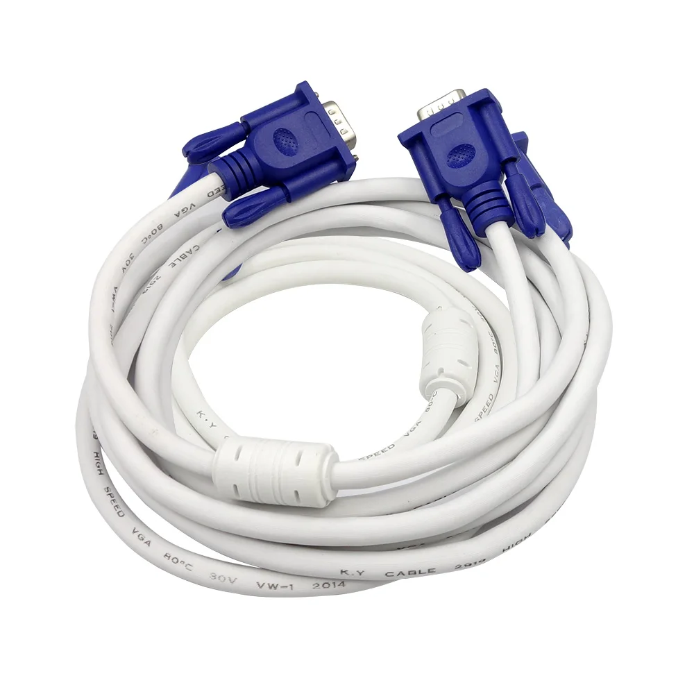 ThundeaL 15PIN 3 + 4 VGA кабель 1 5 м Штекерный двойной кольцевой удлинитель для монитора HD TV