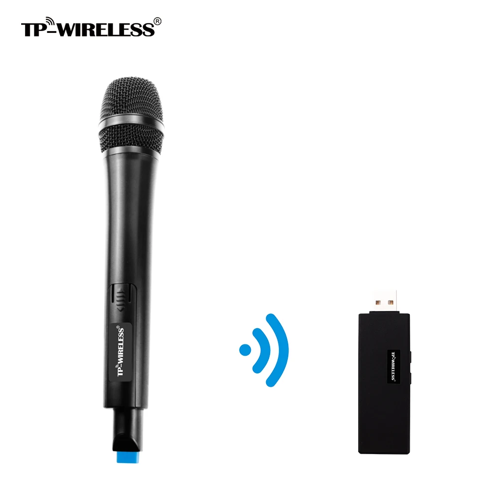 

TP-WIRELESS UHF Wireless Dual Channel Microphone System For Karaoke,Lecture,Wedding and Recording,1Transmitter and 1Receiver
