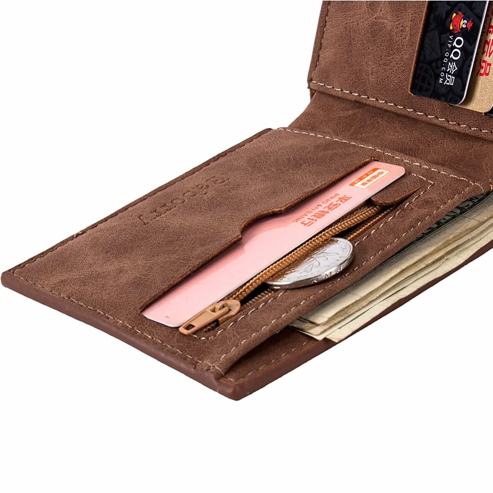 Men Wallets Mens Wallet with Coin Bag Zipper Small Money Purses New Design Dollar Slim Purse Money Clip Wallet Fashion 2022