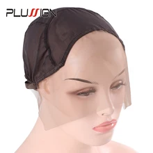 Plussign 1 шт. коричневый цвет тонкий парик шнурка волна крышка парик фронта шнурка Крышка для изготовления парики с регулируемыми ремешками парик ткачество крышка