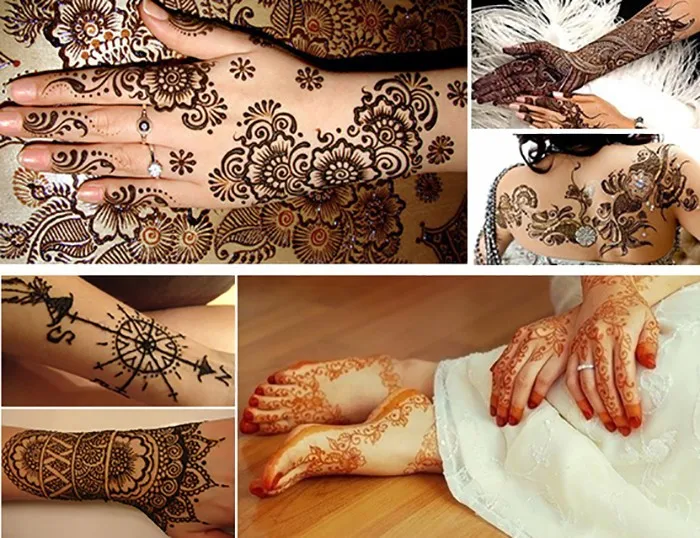 150 штук Mehndi черная хна тату трафарет для живописи тела индийские временные шаблоны трафарет для аэрографа татуировки