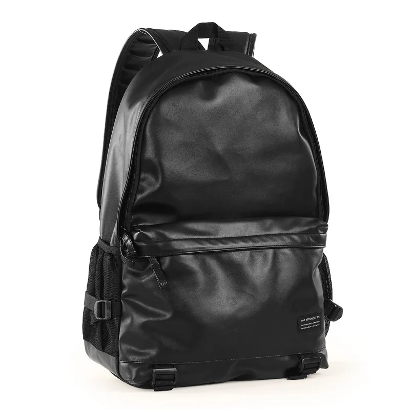 High Quality Leather Mens Travel Backpack Casual School Bags for College Students Simple Laptop