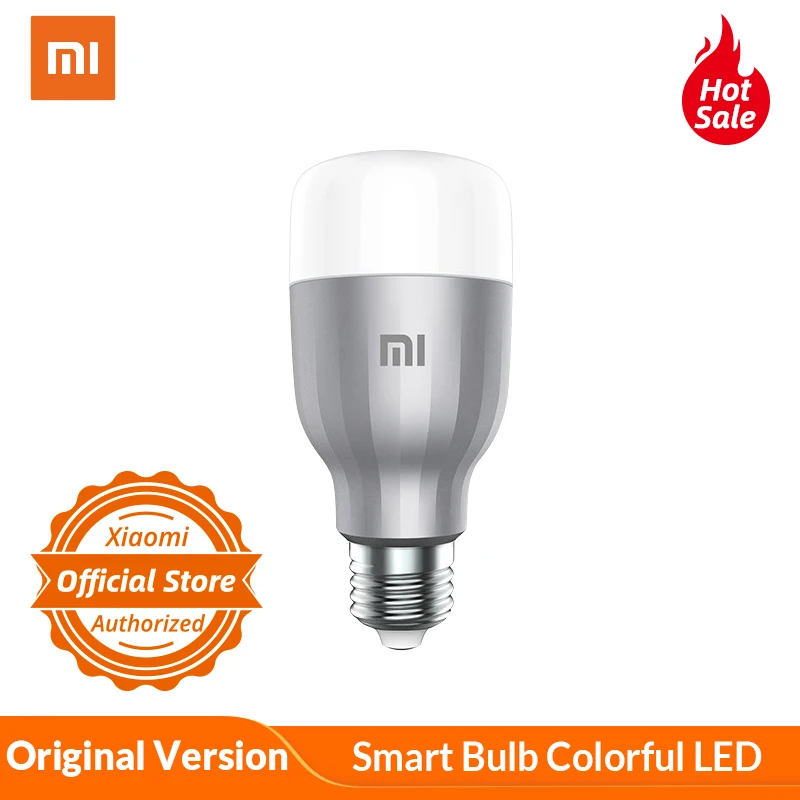 

Xiaomi LED Smart Bulb Colorful Version APP WIFI Remote Control 10W 800 Lumens 16 Millions Color Temperature Lamp