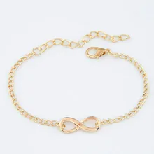 2017 Fashion Gold Silver Chain Luck Infinite Charm Bracelet Women Bracelets For Women pulseira feminina pulsera pulseras Simple