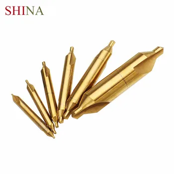 

Shina 6pcs5/3 / 2.5 / 2 / 1.5 / 1mm HSS Titanium Fixed Point Drill Center Drill Chamfer Cutter Twist Drill Drilling Process Sow