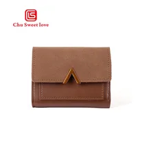 Frosted Vintage Leather Small Women Wallet Brand Famous Mini Ladies Wallets And Purses Short Female Purse Credit Card Holder sendefn women wallets genuine leather lady purse small short wallet female vintage purses card holder ladies wallet pink purple