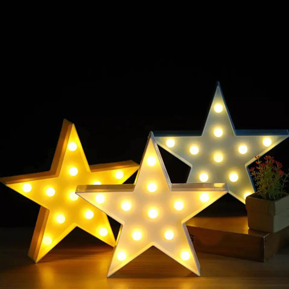  3D LED Night Light Cute Star Moon Cloud Design Wall Desktop Ornaments Kids Nursery Lamp Christmas B - 33057607431