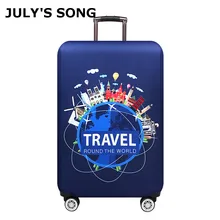 JULY'S SONG Thicken Luggage Cover 18-32 Inch Case Suitcase Covers Trolley Baggage Dust Protective Case Cover Travel Accessories