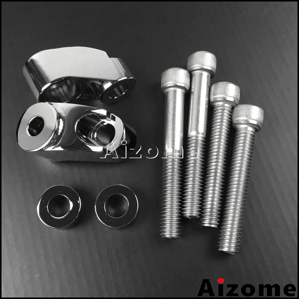 Chrome Front Turn Signal Relocation Kit Harley 39mm 49mm Sportster FXR FXD Dyna Chrome Front Turn Signal Relocation Kit Harley 39mm 49mm Sportster FXR FXD Dyna