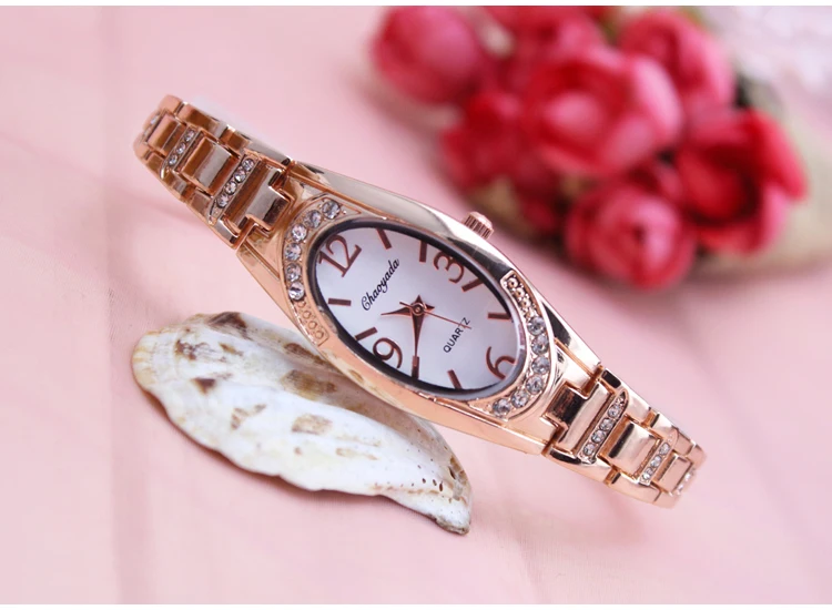 Женские роскошные модные часы с ремешком из нержавеющей стали, розовое золото, женские повседневные часы с бриллиантами, часы с браслетом для влюбленных