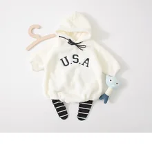 Корейский детский комбинезон, зимняя одежда для новорожденных, флисовый костюм, детские бархатные комбинезоны с капюшоном, комбинезоны, одежда для мальчиков и девочек