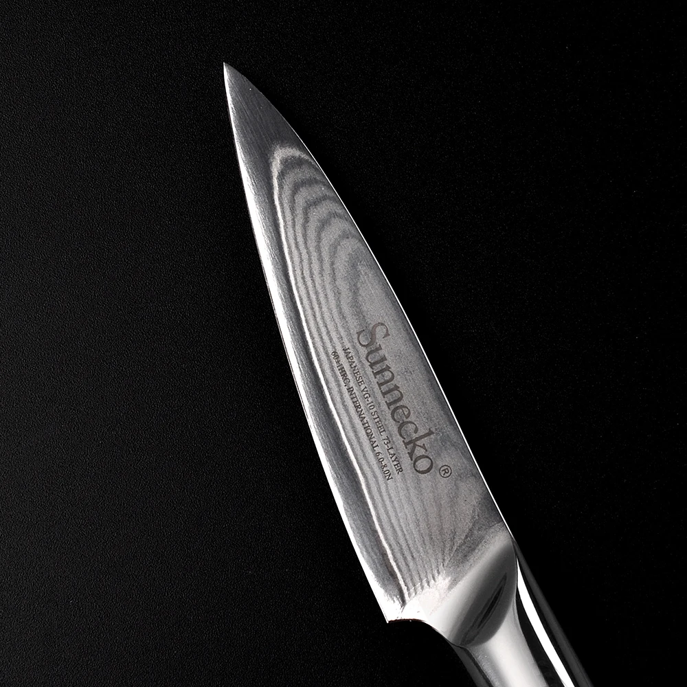 SUNNECKO 6 шт Кухня Набор ножей Slicer утилита Santoku шеф-повар Ножи ножи японский Дамаск VG10 Сталь Sharp G10 ручка