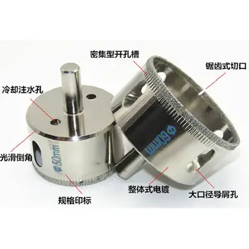 

38-45mm Ceramic Tile Drilling Glass Bit Beads Peeling Rounding Diamond Sand Emery Carborundum Wheel Glass Tapper Open-hole