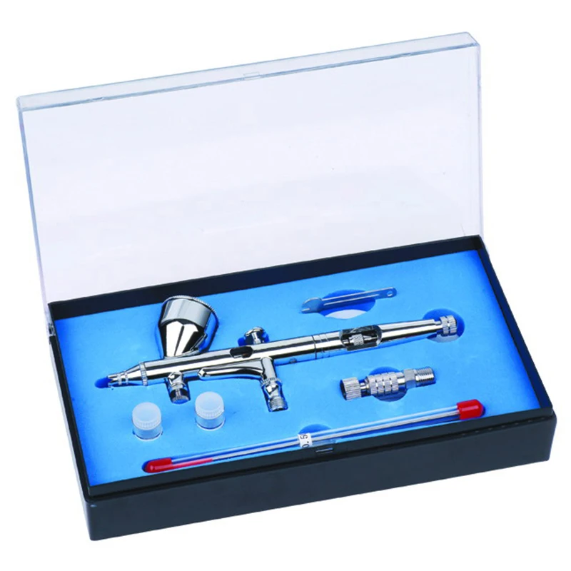 

Airbrush Kit spray gun set 9CC spray capacity airbrush top 0.2 with 0.3 and 0.5 DIY paint beauty nail car spray