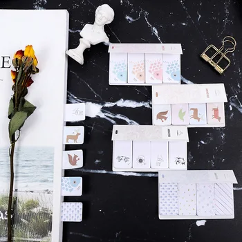 

80 Sheets/pad Lovely Animals Memo Pads N Times Sticky Notes Index Paper Divider Stickers Self-Adhesive Sticky Paper Bookmark