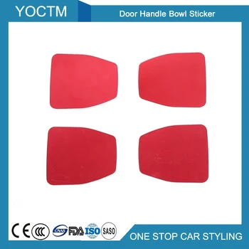 

4 pcs Red/Silver Aluminum Alloy Door Handle Bowl Sticker For Jeep Wrangler JL 2018 Car Interior Accessoris Styling Decoration