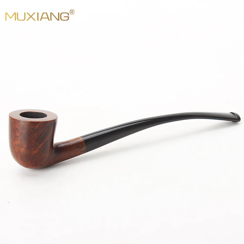 

MUXIANG Pocket Briar Wood Tobacco Pipe Bent Type Pipe Dismountable Handle Pipe with 3mm Metal filter (aa0334s)