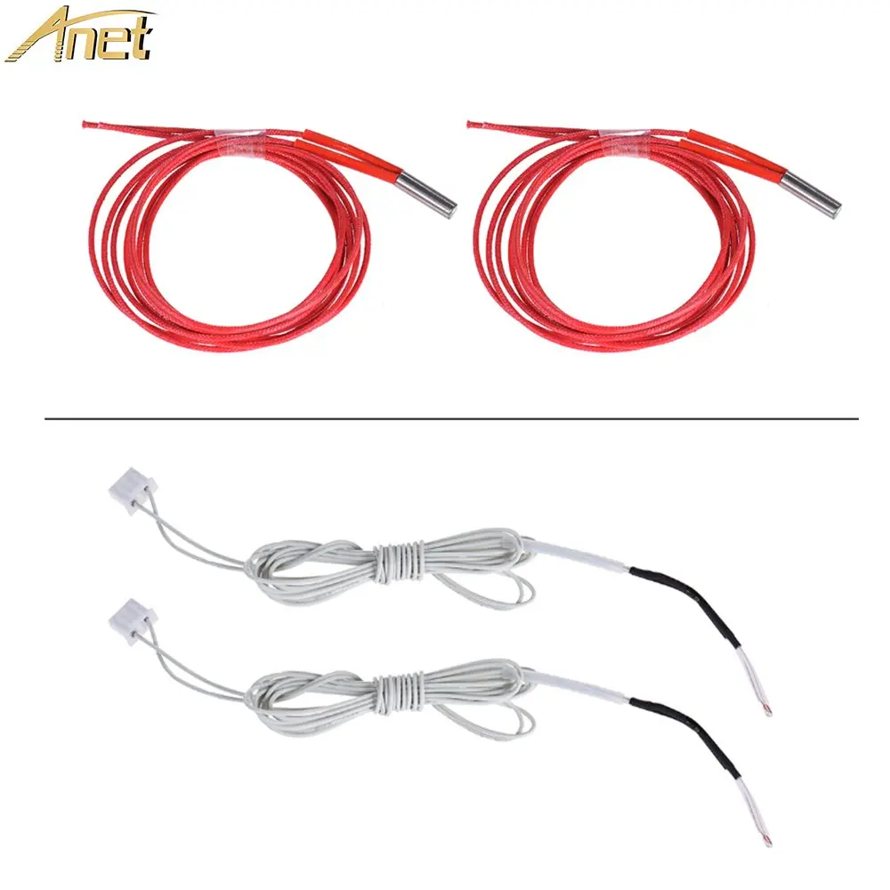 Peças de Impressora Aquecedor de Cerâmica do Cartucho + 3950 Termistor para a6 Anet w 100 k Ntc a8 E10 Extrusora Hotend Heatbed 3d E12 12 v 24 40