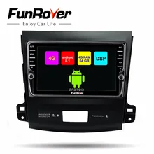 Funrover android 8.1 2din car multimedia dvd gps per Mitsubishi Outlander 2006-2014/Peugeot 4007/Citroen C -Crosser 8 core stereo
