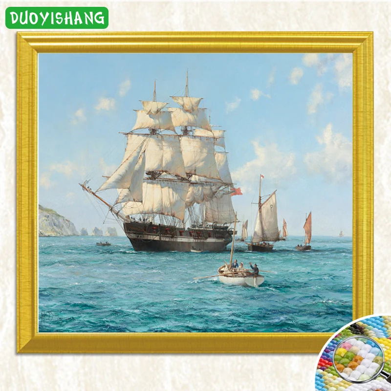 DUOYISHANG 5D DIY Алмазная картина парусник полный квадрат Новое поступление вышивка