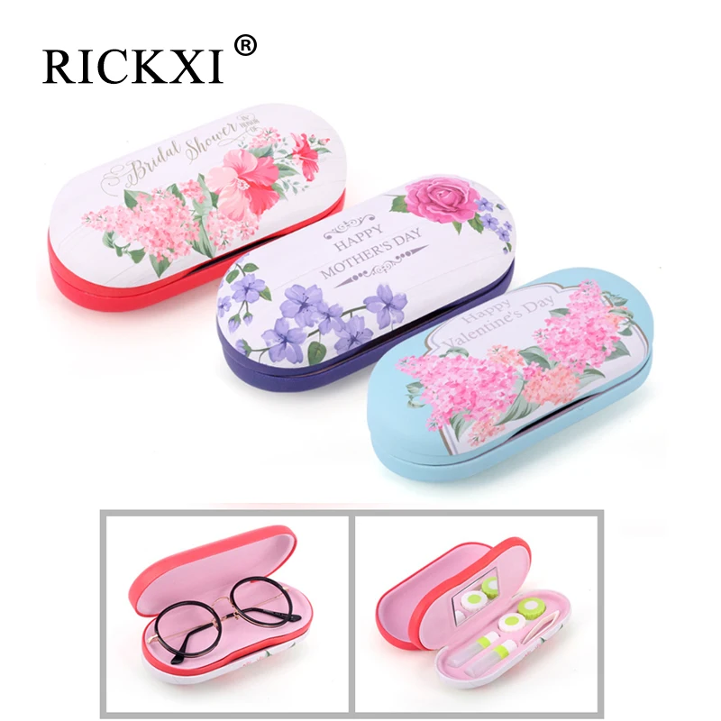 

Double Use Contact Lens Case Hard Glasses Case High Grade Myopic Glasses Box Contact Lens Box Three Layer Useful