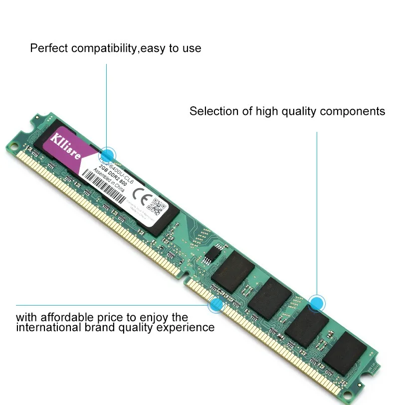kllisre память DDR2 2 гб озу 800 мгц 667 мгц работы все Интел и АМД мобо совместимость памяти kllisre память DDR2 2 гб озу 800 мгц 667 мгц работы все Интел и АМД мобо совместимость памяти