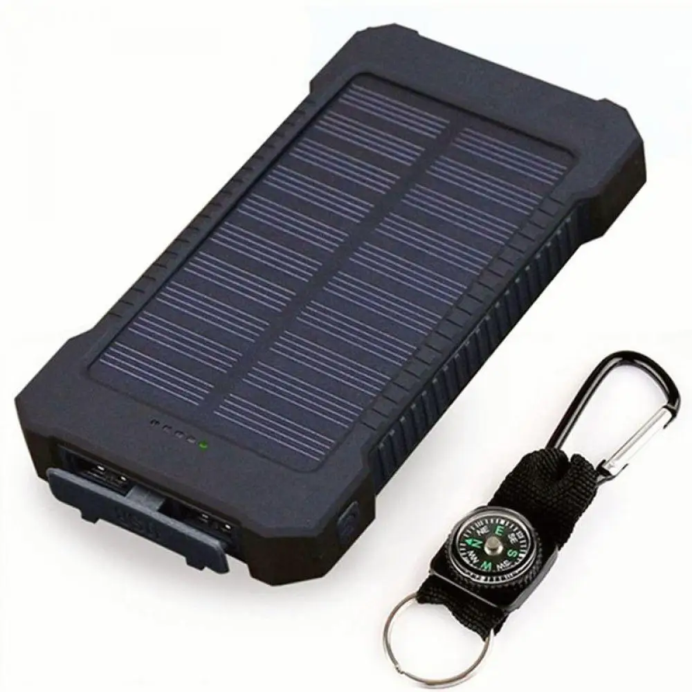 

20000mah Solar Power Bank External Battery PoverBank 2 USB LC Powerbank Mobile phone Charger for Xiaomi MI iphone 8 18650