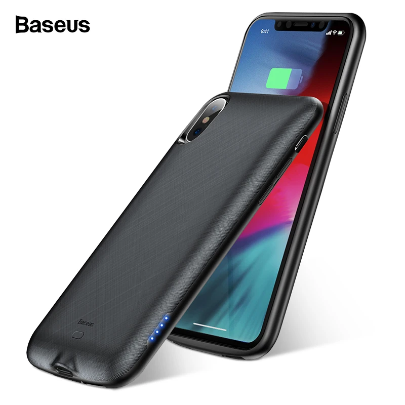 Baseus 4000 mAh بطارية حقيبة لهاتف أي فون XS X بطارية خزان الطاقة شحن حالة الخارجية غطاء شاحن ل iPhoneXs X عودة Coques