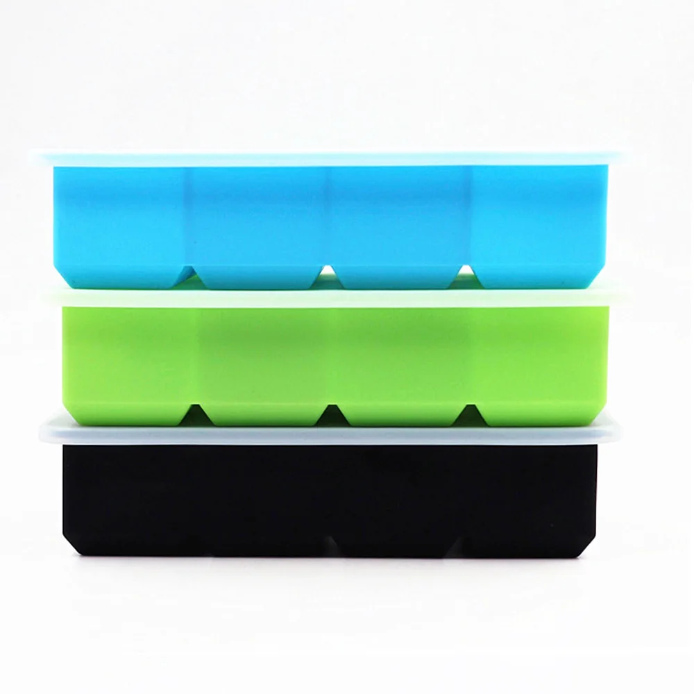 

8Hole Food Grade Silicone Ice Cube Mold Whisky Ice Tray with Lid Square-shape DIY Ice Mold Drinking Accessories
