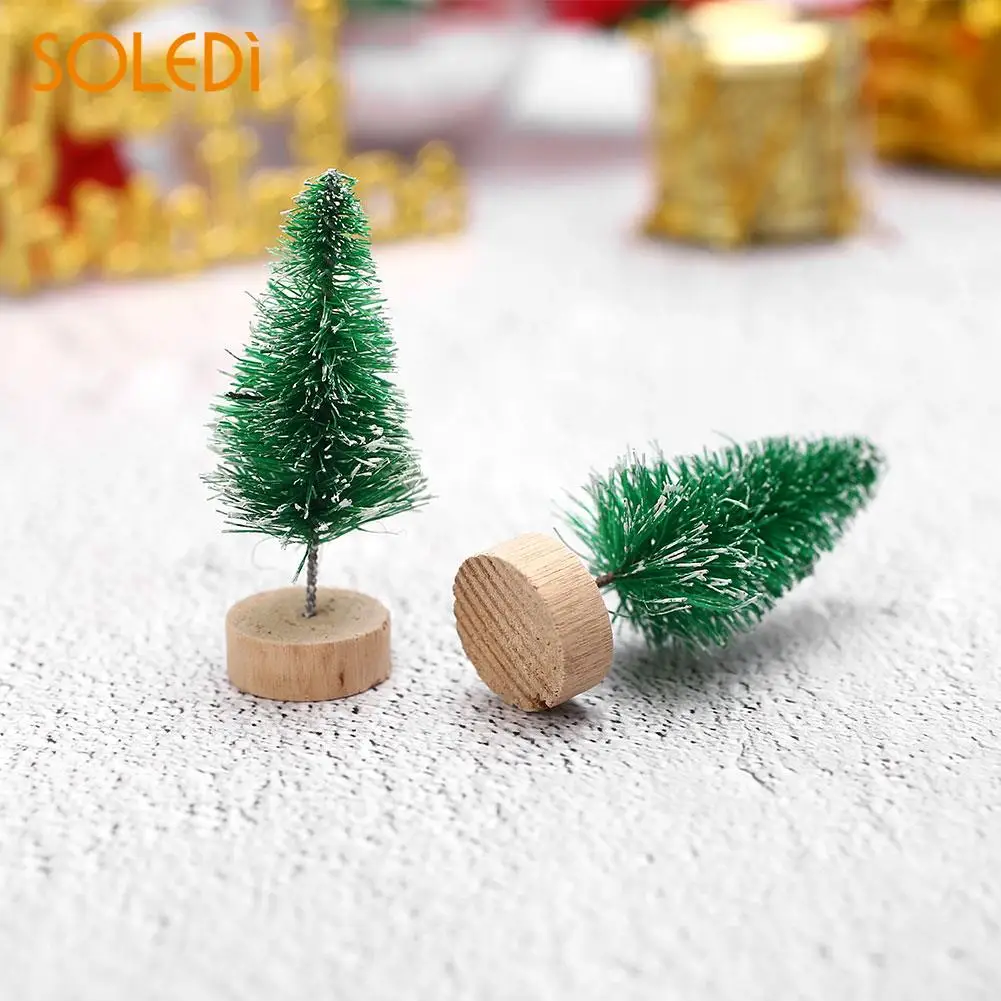 

Cute Mini Sisal Fiber Christmas Tree DIY Craft Desktop Decorations Ornaments Mini Sisal Bottle Brush CHRISTMAS TREES Santa Snow