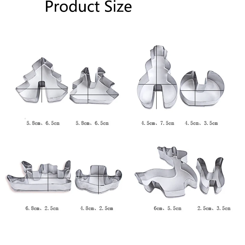 8/10 шт. DIY Нержавеющая сталь формы для выпечки 3D формочка для рождественского печенья форма для печенья торт декоративные инструменты для Кухня