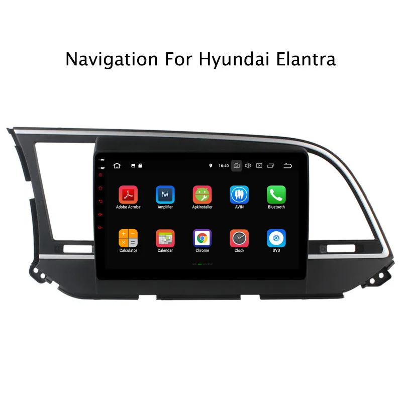 Excellent 9Inch PX30 Android 9.0 Car DVD Multimedia Player For Hyundai Elantra 2016 2017 GPS Navigation Radio Stereo Audio 4