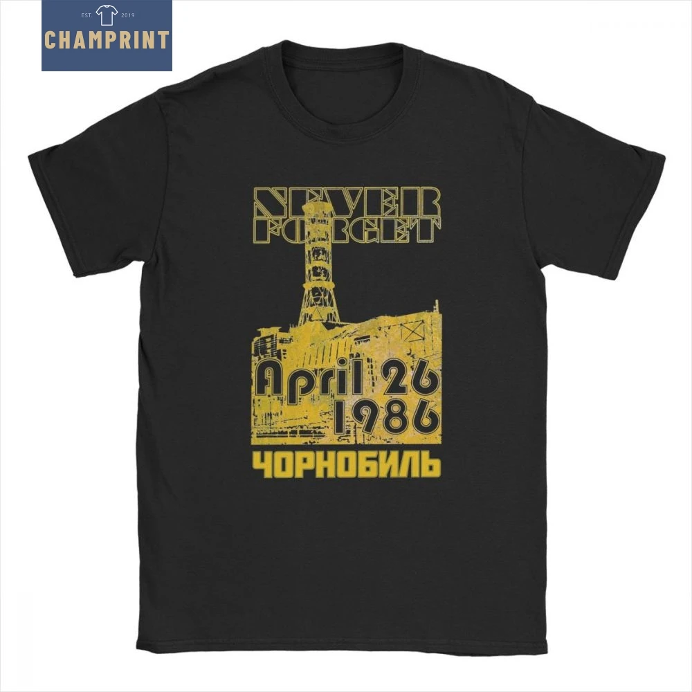 

Chernobyl 30th Anniversary T Shirt Men 100% Cotton Vintage T-Shirts Pripyat Ukraine Soviet Union Belarus Tee Shirt Short Sleeve