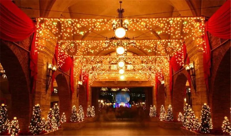 20 м Водонепроницаемый 110 В/220 В 200 светодиодный праздничный струнный свет для рождественского фестиваля вечерние сказочные красочные рождественские декоративные светодиодный гирлянды