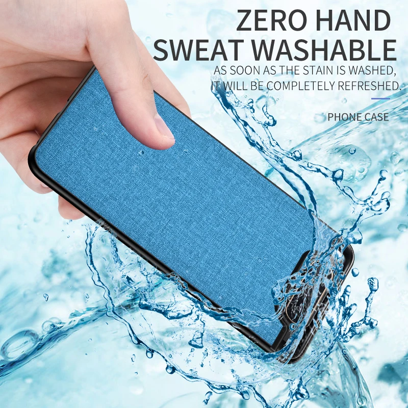 

For Samsung Galaxy A80 Case Silicone Soft Side Shockproof Breathable Fabric Original Cenmaso Case For Samsung A70 A50 A30 Case