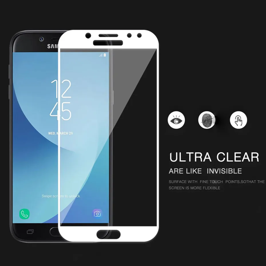 Защитное стекло для samsung J5 J3 J7 2017 A3 A5 A7 полное покрытие защита экрана закаленное a5