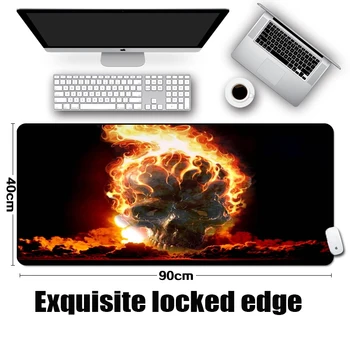 

Congsipad Beautiful Cool Burning Skull Creative DIY Custom Design Mat Soft Rubber Smooth Improve Mouse Speed Pc Game Gaming Pad