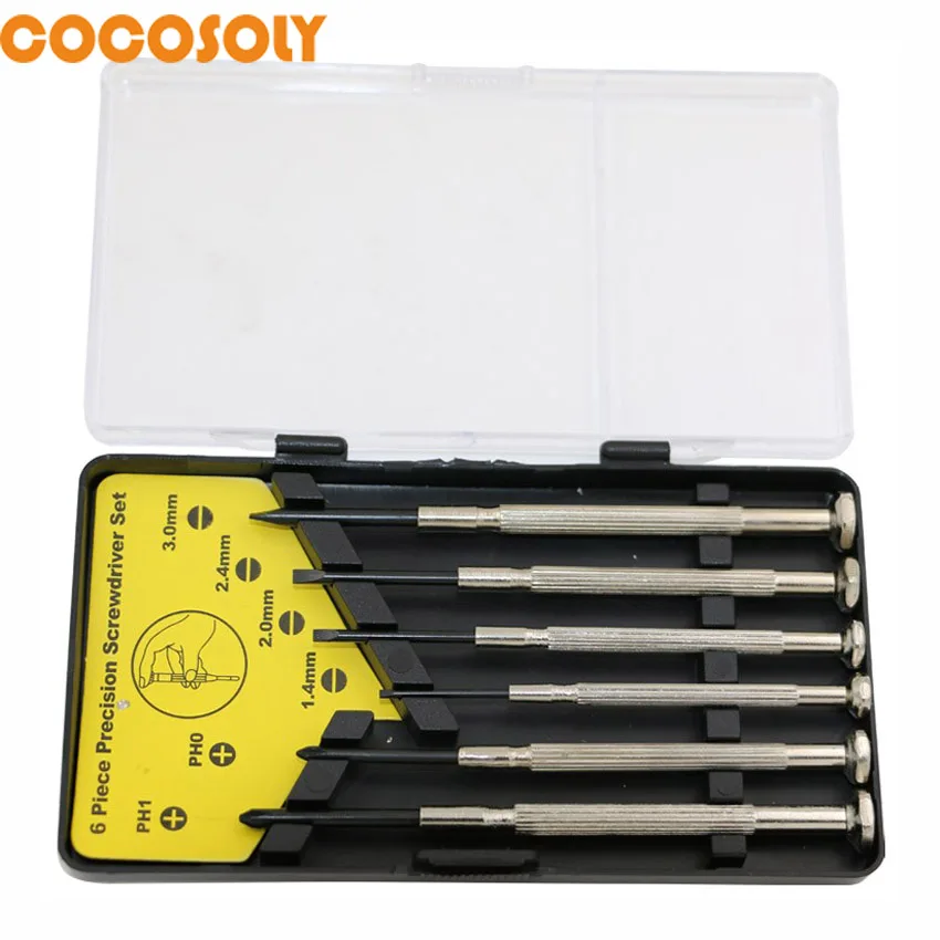 6pcs Pro Precision Jewelers Watch Screwdrivers Set Repair Kit for