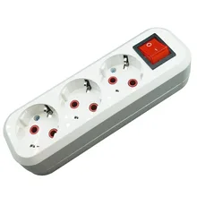 Розетка европейского стандарта, 3 слота, розетка-удлинитель с переключателем, 250 В, 16А, адаптер, розетка, портативная, без кабеля, белая, xiaomi