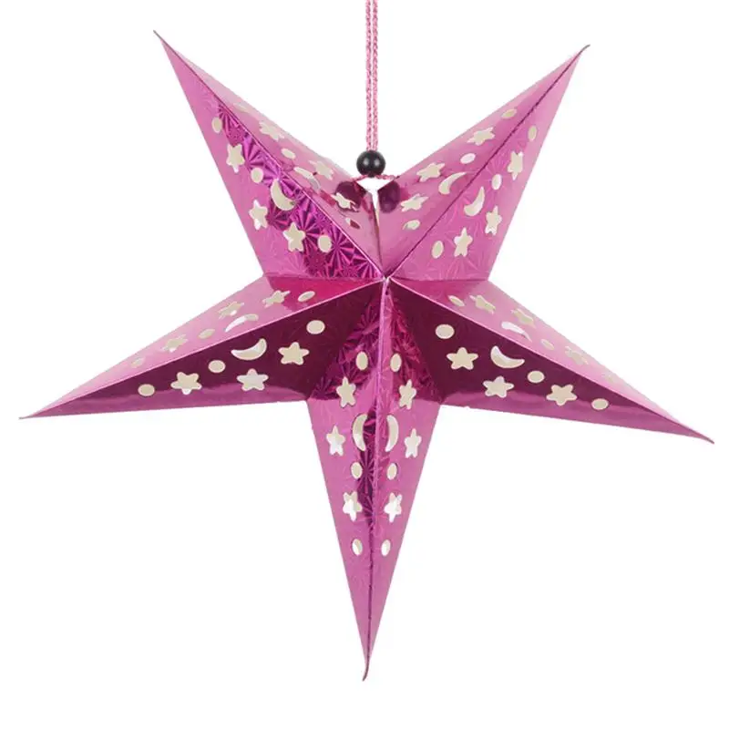 45 см бумажный фонарь со звёздами 3D абажур из пятиконечных звезд для рождества, рождественской вечеринки на Хэллоуин или день рождение дом подвесные украшения