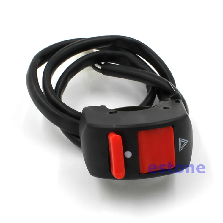

DC 12V Motorcycle 7/8" Handlebar Accident Hazard Light Switch ON/OFF Button New