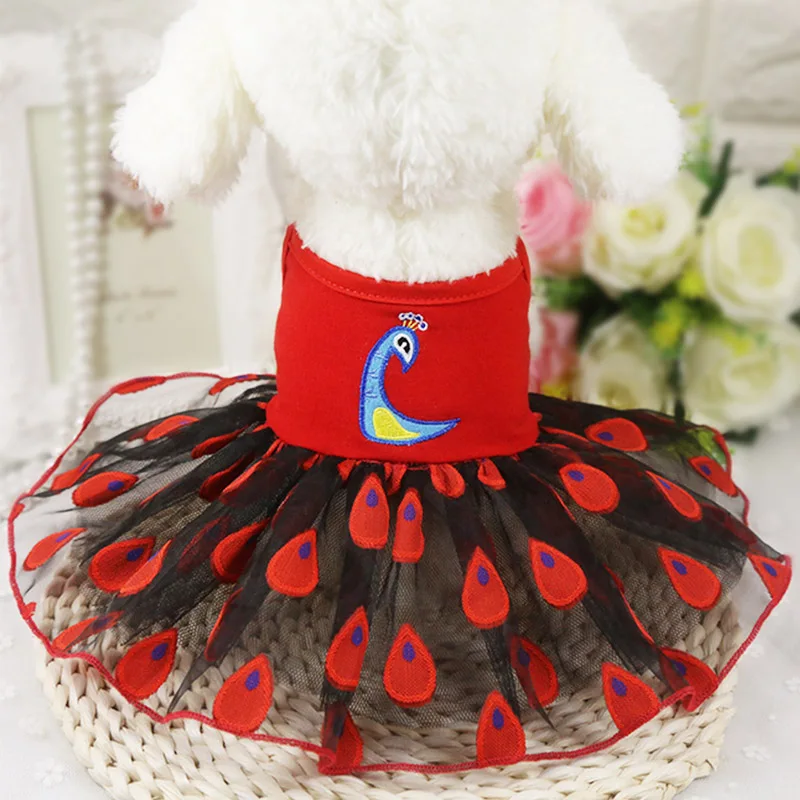 Костюм для животного Костюмы для собак, одежда для собак оптом платья юбка летний костюм для животного Одежда для собака домашнее животное одежда для Йорка Чихуахуа 35 - Цвет: Red