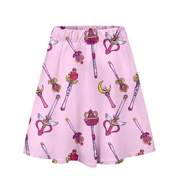 

Sailor Moon Skirt 3D Harajuku Summer Cartoon High Waist Skirt Kawaii Japan Aesthetics Anime Womens Clothing Faldas Para Mujer