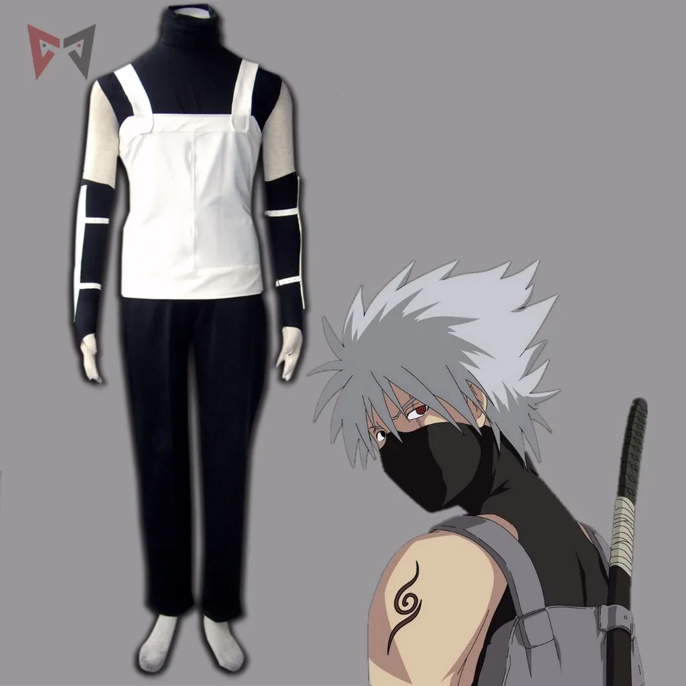 Buy MMGG Anime Naruto Cosplay Costumes Hatake Kakashi Clothes white vest set