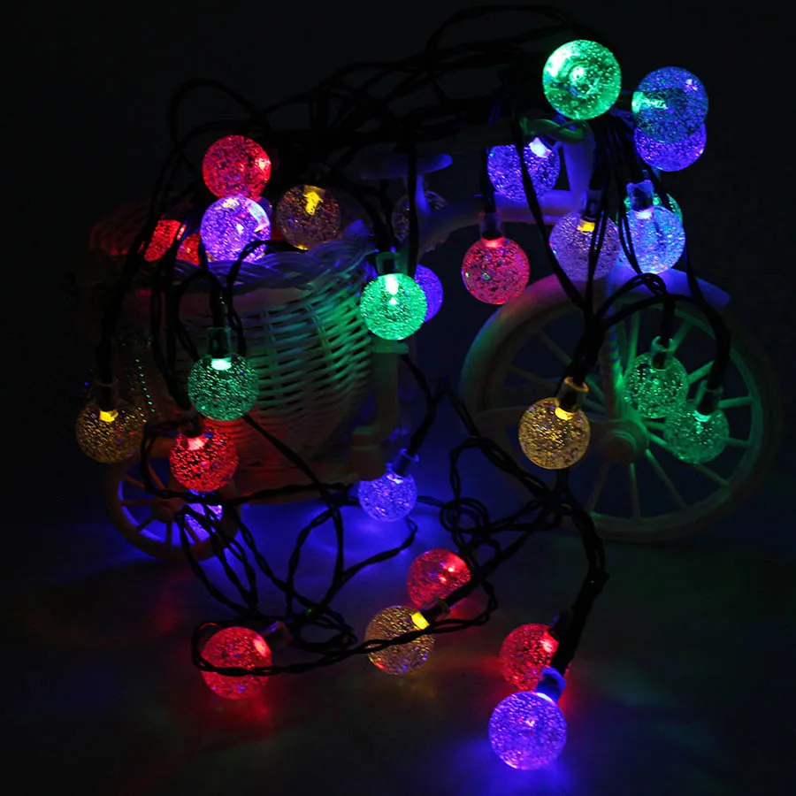 7M 50LEDs Solar Power LED Ball String Light Christmas Lighting for Home Patio Garden Party Holiday Decoration String Fairy Lamp (2)