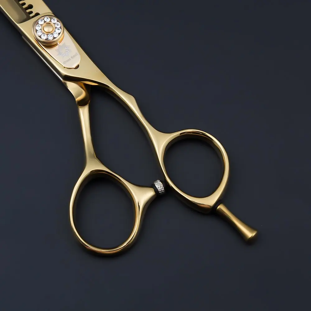 6," золотые ножницы для волос золотые ножницы парикмахерские Профессиональные Парикмахерские филировочные ножницы для парикмахеров